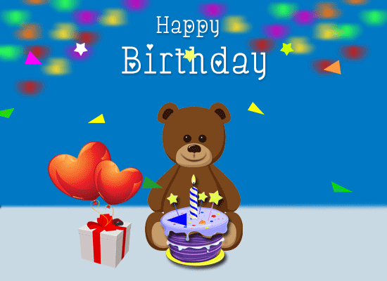 Happy Birthday Teddy Wishes. Free Happy Birthday eCards, Greeting Cards ...