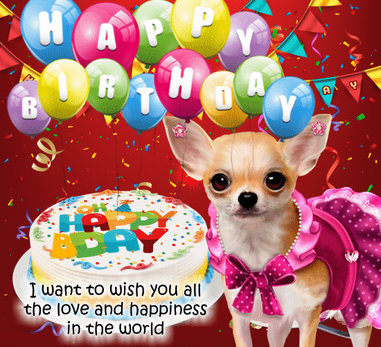 A Cute Birthday Ecard For Your Pet.
