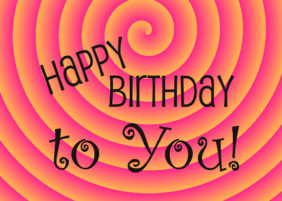 A Swirly Happy Birthday To You.