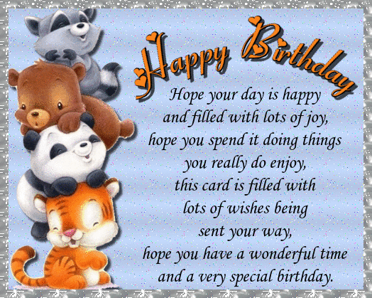 Cute Animal Birthday Wishes. Free Happy Birthday eCards, Greeting Cards ...