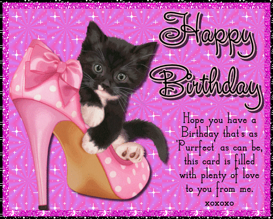 Purrfect Birthday Kitten Wishes. Free Happy Birthday eCards