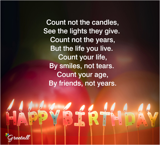Count Not The Candles... Free Happy Birthday eCards, Greeting Cards ...