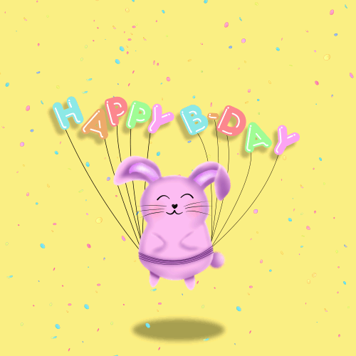 Happy Birthday Balloon Bunny.