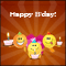 Cute Smileys Wishes Happy Birthday.