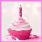 Happy Birthday Pink Cupcake.