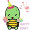 Happy Birthday With Cute Turtle.