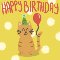 Cute Kitten Happy Birthday E-card.