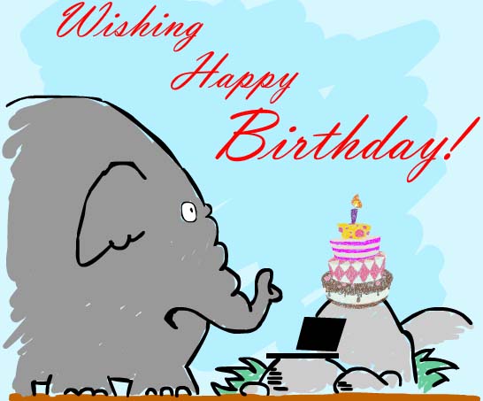 Elephant Memory. Free Happy Birthday eCards, Greeting Cards | 123 Greetings