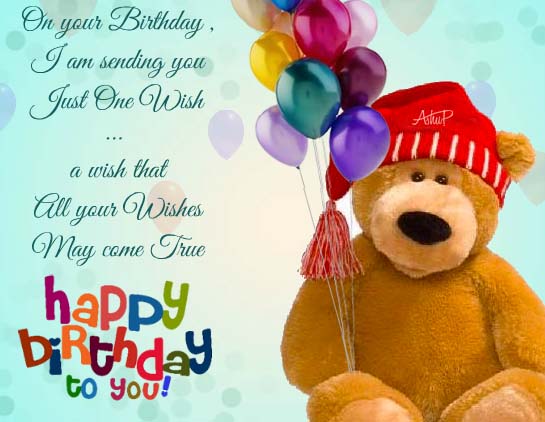 One Birthday Wish... Free Happy Birthday eCards, Greeting Cards | 123 ...