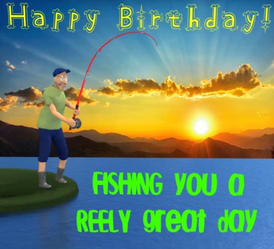 Happy Birthday Fisherman Images - Printable Template Calendar