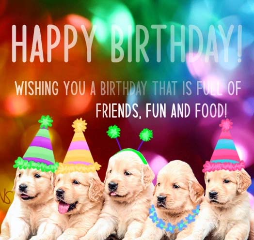 Puppies Wish You A Happy Birthday Free Happy Birthday eCards | 123 ...