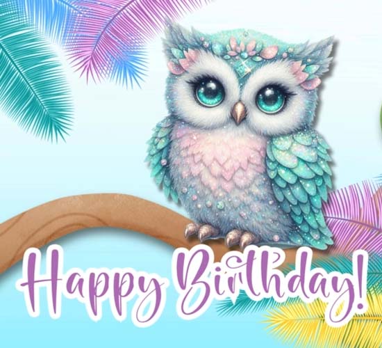 Happy Birthday Owl Card. , Greeting Cards | 123 Greetings