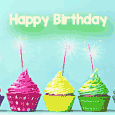 Sparkler Cupcakes For Birthday.