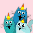 Happy Birthday With Cute Cats.