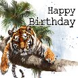 Tiger Birthday Card.