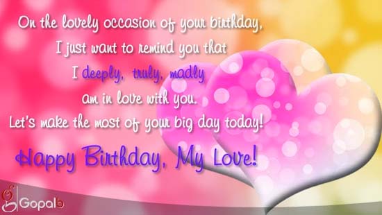 My Love, Happy Birthday! Free For Husband & Wife eCards | 123 Greetings