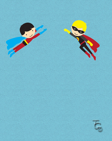 Superhero B’day Twins.