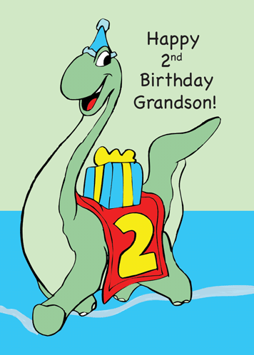 Grandson 2nd Birthday Dinosaur