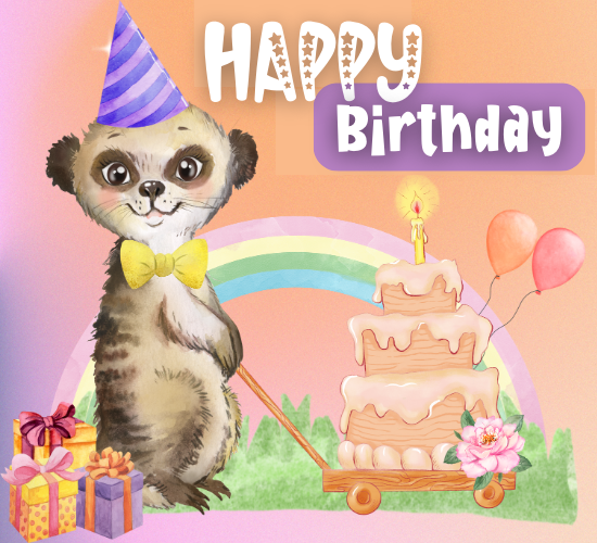 Meerkat Birthday Card.