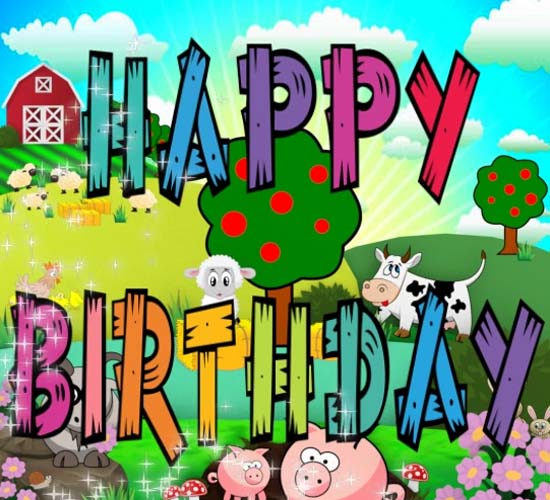 Happy Birthday Farm. Free For Kids eCards, Greeting Cards | 123 Greetings