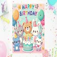 Fun And Colorful Kids Birthday E-Card.