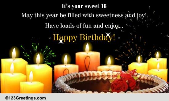 A Joyful 16th Birthday Message.