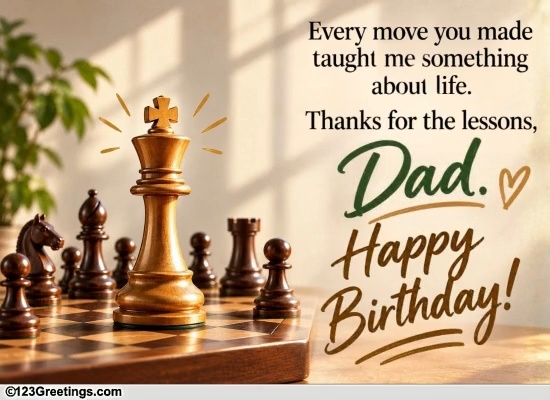 A Thoughtful Birthday Wish For Dad