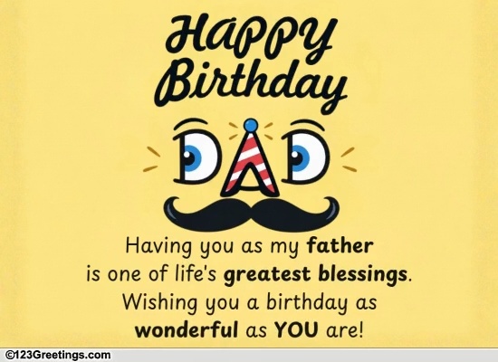 Wish Your Dad A Wonderful Birthday