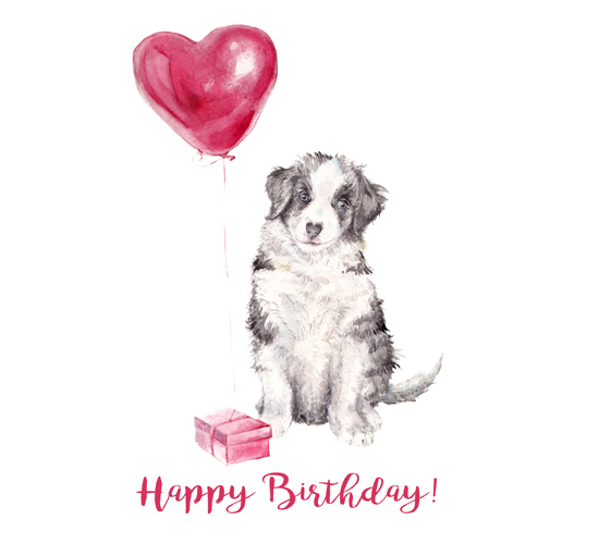 Happy Birthday Balloon Pup.