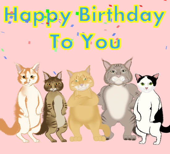 Cute Cats Sing Happy Birthday To You. Free Pets eCards, Greeting Cards