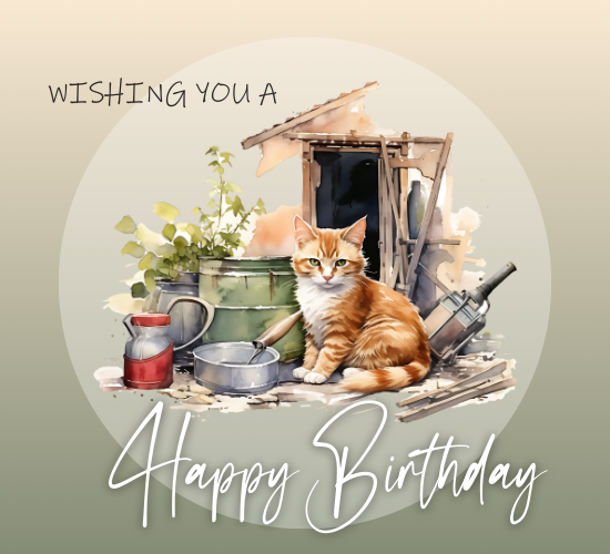 Happy Birthday Cat Lover Card.