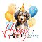 Birthday Dog With Balloons.