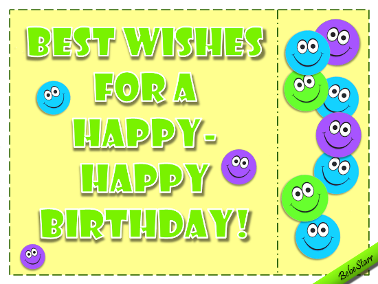 Happy, Happy Birthday! Free Smile eCards, Greeting Cards | 123 Greetings