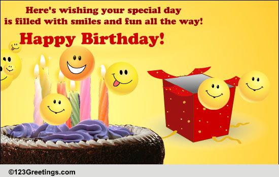 Wish A Happy Birthday! Free Smile eCards, Greeting Cards | 123 Greetings