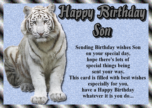 On Your Son’s Special Day.
