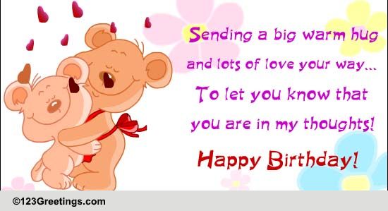 Share Birthday Hugs With Your Child.