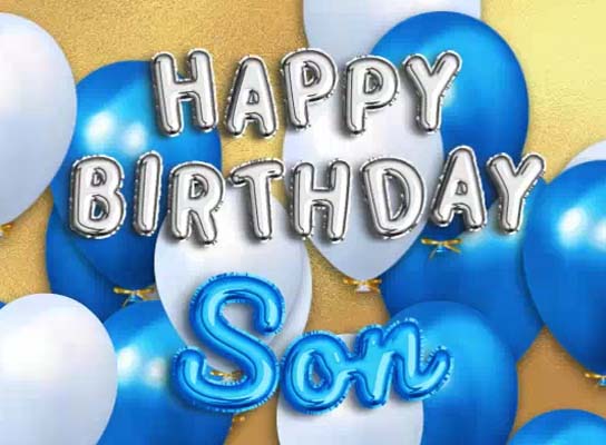 Foil Balloon Birthday For Son. Free For Son & Daughter eCards | 123 ...