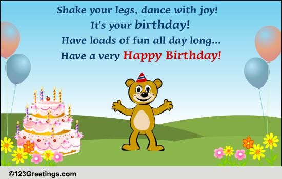 A B'day Performance! Free Songs eCards, Greeting Cards | 123 Greetings