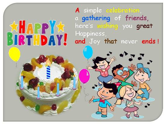 Merry Birthday Greetings For A Kid.