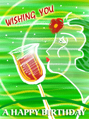 Raising A Glass Wishing You Happiness