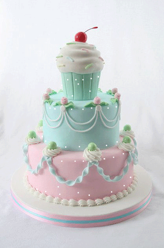 Pretty Birthday Cake.