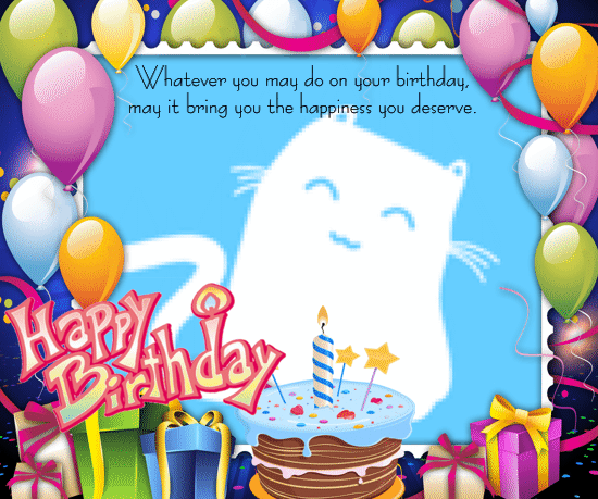 A Cute Birthday Wish On Your Day.
