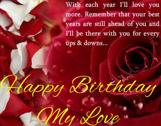 A Birthday Card For Your Love! Free Birthday Wishes eCards | 123 Greetings