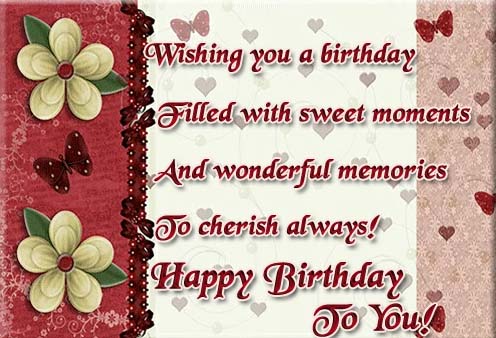 Sweet Happy Birthday Wishes! Free Wishes eCards, Greeting Cards | 123 ...