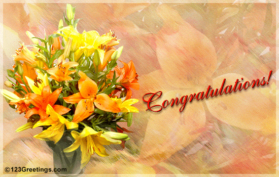 A Bouquet Of Warm Wishes! Free Congratulations eCards, Greeting Cards | 123  Greetings