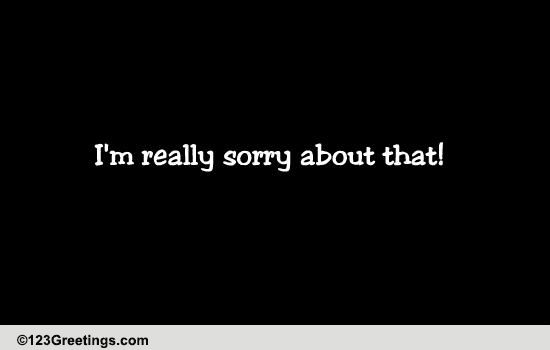 An Apology Note!