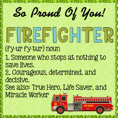 Firefighter Appreciation Card.