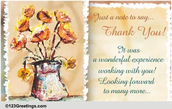 A Note Of Thanks... Free Business Relations eCards, Greeting Cards ...