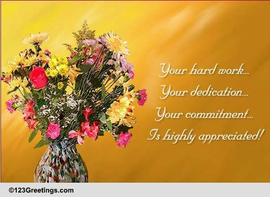 To Appreciate You...
