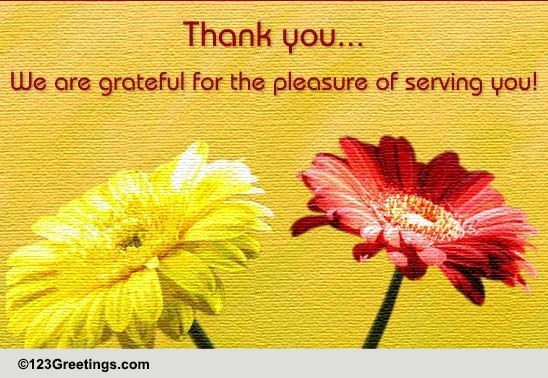 We Are Grateful! Free Customers eCards, Greeting Cards | 123 Greetings